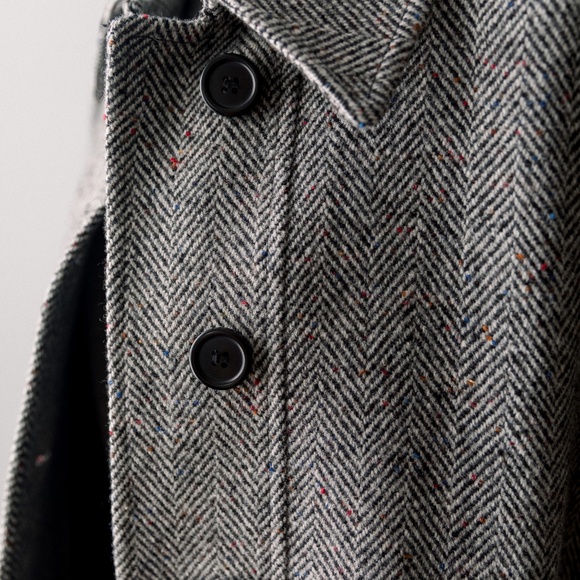 Vintage Mackintosh Coat - Women's Petite - Black and Gray - Picture 7 of 9